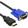 Bolwins J17S Cavo HDMI a VGA Adattatore Cavo AV a HDMI Cavo Video Connettore HDMI Compatibile con computer, desktop, laptop, PC, monitor, proiettore, HDTV 1,8 m