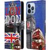 Head Case Designs Cima I Love London Custodia Portafoglio in Pelle Compatibile con Apple iPhone 13 PRO Max