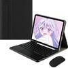ZKAIAI Custodia con Tastiera e Mouse per iPad 9,7 6a/5a Gen-2018/2017, iPad Air 2/1-2014/2013, iPad Pro 9.7-2016, Tastiera Bluetooth Magnetica Rimovibile con Dupporto per Pencil, Nero Con Touchpad