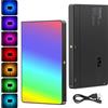 ULANZI LT003 Luce video RGB, pannello LED portatile da 15W con 2100 lumen, luce video da 10" dimmerabile da 2500K a 9000K, batteria incorporata da 8000mAh e caricatore USB, per fotocamere DSLR video