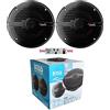 GK SOUND KIT SET PER BOSS AUDIO SYSTEMS MR60B 2 altoparlanti marini 2 vie, 6,5 16,5 cm 165 mm, 100 watt rms 200 watt max, neri, impermeabili, mare, piscina, barca, hotel, a coppia + 5 sticker omaggio