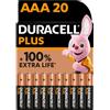Duracell Plus-AAA CP20 Micro (AAA)-Batterie Alkali-Mangan 1.5V 20St.