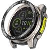 NovemFoal Anello lunetta per Garmin Fenix 8 (51/47/43 mm), lunetta per orologio stile racing, custodia protettiva in acciaio per Fenix 8 Amoled & Solar (nero-bianco, Fenix8 51 mm AMOLED)