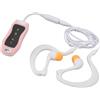 Lazmin112 Lettore MP3 Impermeabile per Nuoto, Lettore Musicale Impermeabile IPX8 con Auricolare Impermeabile, Ricaricabile, per Nuoto, Immersioni, Corsa (rosso chiaro)