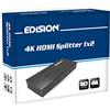 Edision 4 K HDMI Splitter 1 X 2 distributore Ultra HD 2160p Full HD 1080P HDCP e CEC 3d Ready