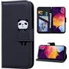Norn Custodia per Samsung Galaxy A50/A50s/A30s,Folio Flip cover cute cartone animato con Portafoglio,Protettiva caso in pell PU Antiurto,con Supporto Stand,slot per schede,Chiusura Magnetica,Nero