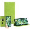 JZ Cuoio PU ultrasottile portefeuille Cas pour TCL NxtPaper 60 Ultra con scheda finestra, blocco RFID, supporto a colpo e chiusura magnetica - Green