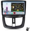 YDLXYWL Android 14 Autoradio per Peugeot 207 207CC 206 Plus 2007 2008 2009-2013 2 DIN Stereo Car Tablet Pollici Schermo MP5 Lettore Multimediale Receiver GPS con FM SWC Carplay Auto (M200S 8core 2+32G)