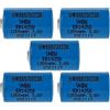 vhbw 5x pila cilindrica al litio ER14250 sostituisce TL-2150/S, TL2150, T04/41, T04/51, TL-2150 - Batterie speciali (1200mAh, 3,6V, Li-SOCl2)