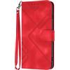 TIANYUE Cover Huawei Mate 20 Pro, Flip Custodia Pelle retrò PU, Magnetica Portafoglio con Funzione Supporto Slot Schede Flip Case per Huawei Mate 20 Pro-Rosso