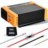ECO-WORTHY Inverter da 12 V a 230 V sinus puro, convertitore di tensione da 1100 W, connettore USB Dual 18 W, 2 prese AC, 1 morsetti hardwire e 1 fusibile da 100 A, ECO1100W(BB)