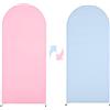 Mateju Copertura per fondale con fiocco di nozze reversibile bicolore spandex elastico, copertura per arco di matrimonio in piedi per decorazione compleanno, festa (rosa/blu, 6 ft (80 x 180 cm)
