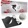 Hixingo Tappetino Mouse, Dipinto a Inchiostro CarpaTappetino Mouse XXL/XL/L, Tappetino Mouse Gaming con Base in Antiscivolo, Mouse Pad con Bordi Cuciti (Grigio,600x300x3mm)