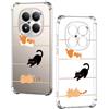 Nuxiady Cover per Xiaomi Redmi Note 15 Pro 4G Sottile silicone TPU Trasparente Antiurto Case Fiore Disegni Antigraffio Bumper Custodia per Redmi Note 15 Pro 4G, Gatto