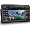 erisin 8-Core 4GB+64GB Android 14 Autoradio GPS Navigatore per Mercedes Benz Classe ML W164 Classe GL X164 Carplay senza fili GPS DSP Bluetooth 5.0 WiFi Dab+ Lettore DVD Schermo tattile