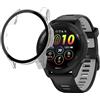 PHONILLICO Cover compatibile per Garmin Forerunner 265/265 Music - Protezione rigida Custodia trasparente Vetro temperato smartwatch
