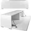 Milionmeblicom Mobile porta TV Soggiorno Mobiilietto TV Moderno da Appoggio o Sospeso per Salotto o Camera da letto Montaggio facile Funzione push-to-open, Bianco Opaco, 30 x 100 x 30 cm