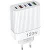 Vgvgaj 120W Ricarica Usb Multipla Caricatore Usb C Rapido Caricatore Da Muro Outlet Di Ricarica Di Tipo C Portatile Alimentatore Caricabatterie Per Telefoni Cellulari Tablet