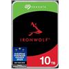 Seagate IronWolf, 10 TB,Hard Disk SATA da 6 GBit/s, HDD, CMR 3,5 7.200 RPM, Cache da 256 MB per NAS con Sistema RAID, 3 anni Rescue Services (ST10000VNZ00), Amazon Exclsusivo