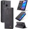 WenBaby CaseMe Cover per Huawei P20 Lite, Magnetica Cover a Libro con Slot per Schede, Custodia in PU Pelle Portafoglio per Huawei P20 Lite, Nero