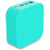 Hesupy Custodia in silicone per Mac Mini M4/M4 Pro 2024, custodia protettiva antipolvere per mini computer desktop, anti-goccia, antiscivolo, in gomma morbida, protezione completa (verde menta)