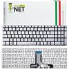 new net - Tastiera compatibile con HP Pavilion 15-eg0000, 15-eg0xxx, 15-eg1000, 15-eg1xxx [Senza frame - colore tasti Argento - Retroilluminata - Layout ITA]