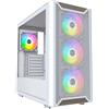 MONTECH XR Wood,Genuine Black Walnut Front, ATX Mid-Tower PC Gaming Case, Glass Side Panel, 4 x 120mm GF120 ARGB PWM Fans Pre-Installed, White