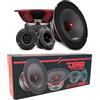 Generico KIT SET PER DS18 PRO-X8.4BMPK, altoparlanti sistema a 2 vie 20 cm 200 mm 8, 275 watt rms 550 watt max, con 2 woofer e 2 tweeter, 4 ohm, per auto, kit a coppia