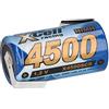 Akkuman.de Akkutechnik vom Fachmann SUB-C - Cella a batteria da 4500 mAh, 1,2 V, NIMH ad alte prestazioni, con bandiera a Z, batteria Sub C, modello BAU Racing Pack RC Racingpack - durevole