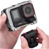 GLFLOW Base magnetica per Insta360 ACE/ACE Pro/2/X5: base magnetica a sgancio rapido treppiede adattatore Mount leggero, regolabile, stabile, con interfaccia da 1/4