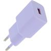 FOREVER Setty - Caricatore USB da 2,4 A, adatto per tutti i telefoni cellulari, smartphone, tablet, UVM, adattatore di ricarica, caricatore da parete per iPhone, Samsung, Huawei (viola)