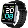 Blueshaweu Cinturino da 22 mm, compatibile con smartwatch Tensky ID208 Plus da 1,8, morbido orologio sportivo di ricambio per smartwatch Tensky ID208Plus / Quican ID208 Plus (nero)