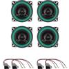 IPNOSIS Kit 4 Casse IP-01100 Da 10 Cm Compatibile Con Suzuki Wagon R+, Opel Agila Dal 2000 Al 2007 + 4 Connettori