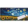 Shozhoo Tappetino per Mouse Girasoli di Van Gogh Tappetino Mouse XXL 70x30 0.3 CM Tappetino Mouse Gaming, con Bordi Cuciti, Tappetino Scrivania, Base in Gomma Antiscivolo Mouse Pad per Giochi/Ufficio S-3526