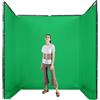 BraveeFly Carta da parati Verde 4 m x 2,4 m per la Fotografia, Sfondo Verde Chromakey Portatile con Supporto Sistema di Supporto di Sfondo Fotografico per Fotoshoot, Game Live Steaming