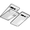 YhomeY Custodia magnetica in alluminio per Google Pixel 7/7 A/7 Pro/8/8 A/8 Pro, lussuosa cornice antiurto in metallo premium con cover posteriore in plastica rigida,Argento,7 Pro
