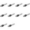 unbekannt radiostore - adattatore audio RCA - jack da 6,35 mm, Argento - Confezione da 10 pezzi