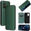 ZORSOME Custodia a portafoglio Cover per Cellulari Asus Zenfone 8 ZS590KS, in fibra di carbonio PU + TPU ibrida custodia antiurto con cinghia, cavalletto