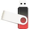 REWBOAT 1 Confezione Rosso-Nero 64 GB Chiavetta USB Flash Drive con Colore Gradiente USB 2.0, Chiavetta di Memoria con Design Girevole, Confezione All'ingrosso per Archiviazione Dati'