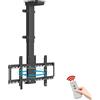 RAJYQODIS supporto tv motorizzato, Supporto per TV da Soffitto Regolabile Motorizzata, per schermi al plasma/LCD/LED da 30-70 pollici fino a 60 kg, Max VESA 600x400 mm (Rotazione a 360 °)