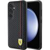 CG MOBILE Ferrari FEHCS24SN3DUR - Cover per S24 S921, colore: Nero Hardcase Carbonio Stampato Linea