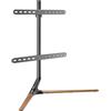 pro.tec Piedistallo TV con Altezza e Angolo di Visione Regolabili Stand TV Girevole per Schermi fino a 70 pollici - Nero/Effetto Legno
