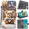 BLOTECH Cover per Samsung Galaxy A16 Custodie Guscio, Portabiglietti,Chiusura Magnetica,Custodia portafoglio Fessura per Carta Credito Cover Book Flip Orso scintillante e luminoso Caso