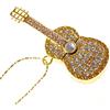 Ciway Diamond Guitar USB Flash Drive con collana capacità USB 2.0 pendrive Golden-16GB 16GB