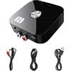 Fuhjythy Ricevitore Audio Bluetooth 5.3 NFC Adattatore Bluetooth AUX da 3,5 mm per Ricevitore Stereo Durevole Facile Installazione