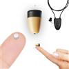 Pinganillosocultos Pinganelli nascosti Pinganillo nascosto esami Micronano - Auricolare spia senza fili esame con collare V4 Bluetooth microfono integrato. (Mini + Micronano + V4, Nero con Microfono)