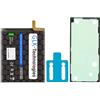GLK-Technologies Batteria di ricambio ad alta potenza, compatibile con Samsung Galaxy S22 Ultra (S908B), batteria GLK-Technologies®, batteria da 5200 mAh, con 2 set di nastri adesivi