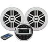 PIMAR marine equipment PIMAR Kit stereo con casse bianche radio bluetooth accessori barca gommone nautica (2 CASSE)