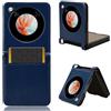 COQUE Adatto per custodia per telefono per ZTE nubia Flip a pois pattern multi-card slot design custodia protettiva-Blu