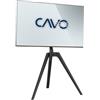 CAVO Cavalletto TV per schermi da 45 a 65 pollici fino a 40 kg, laccato nero noce, Max VESA 400 x 400 mm Supporto universale girevole per TV e monitor piatti e curvi